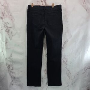 Betabrand Jeans Womens Black Straight Denim High 4 Pocket